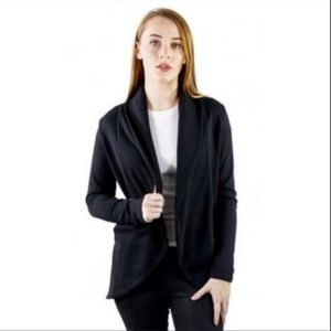 James Perse Chic Draped Black Cardigan Jacket Size: Medium. NWT MSRP: $195